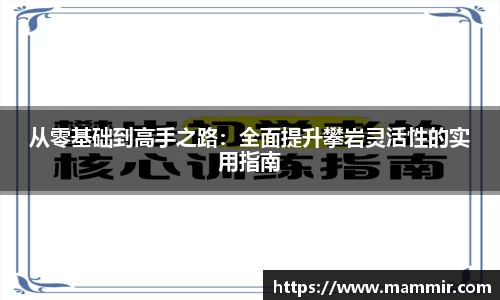 从零基础到高手之路：全面提升攀岩灵活性的实用指南